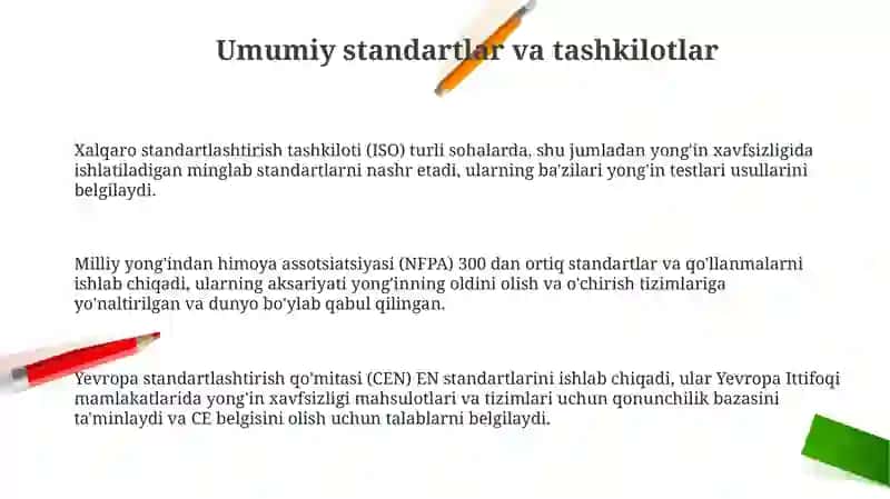 Yong'in xavfsizligi boʻyicha xalqaro standartlar va talablar 3