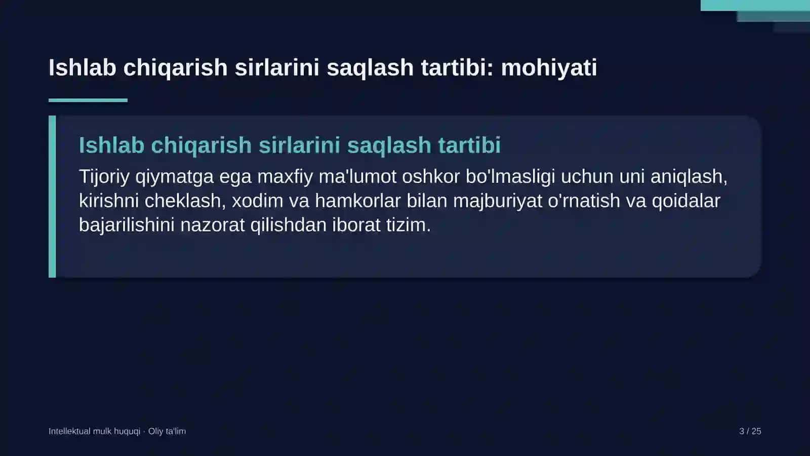 Yangiliklar saytlarida ishlab chiqarish sirlarini saqlash tartibi 3