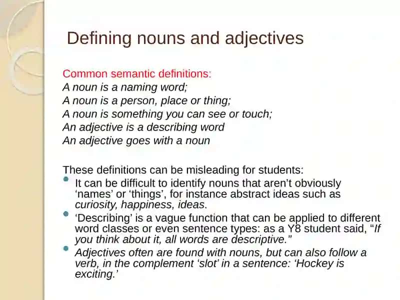 Nouns and adjectives 3