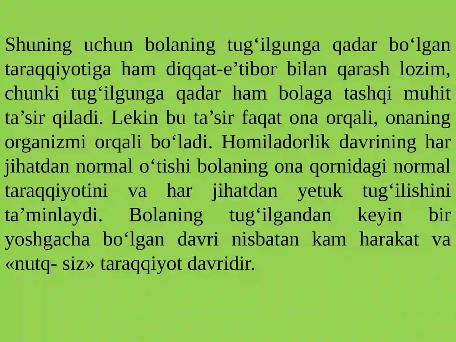 Chaqaloqlik va ilk bolalik davrining psixologik xususiyatlari. Maaktabgcha yosh davrda psixik rivojlanish xususiyatlari 3
