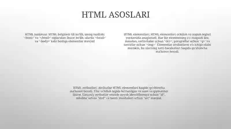 HTML Haqida Tushuncha 3