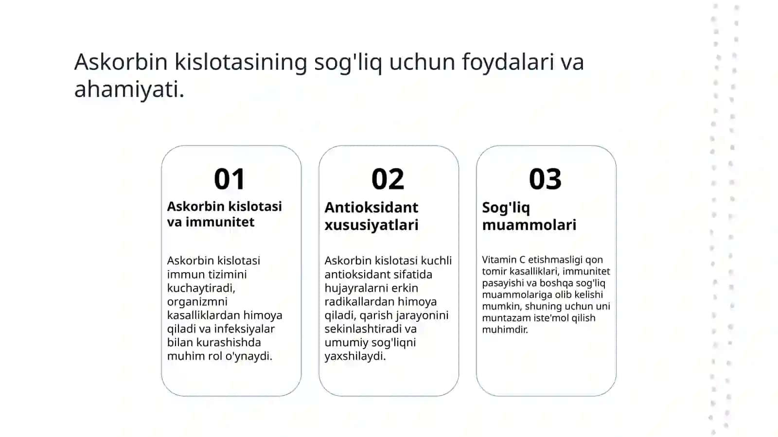 Askorbin kislotasi (Vitamin C) 3