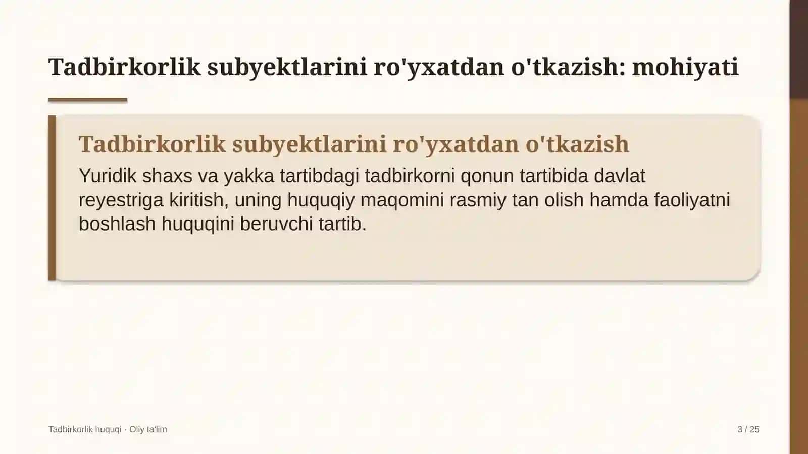 Tadbirkorlik huquqi 3