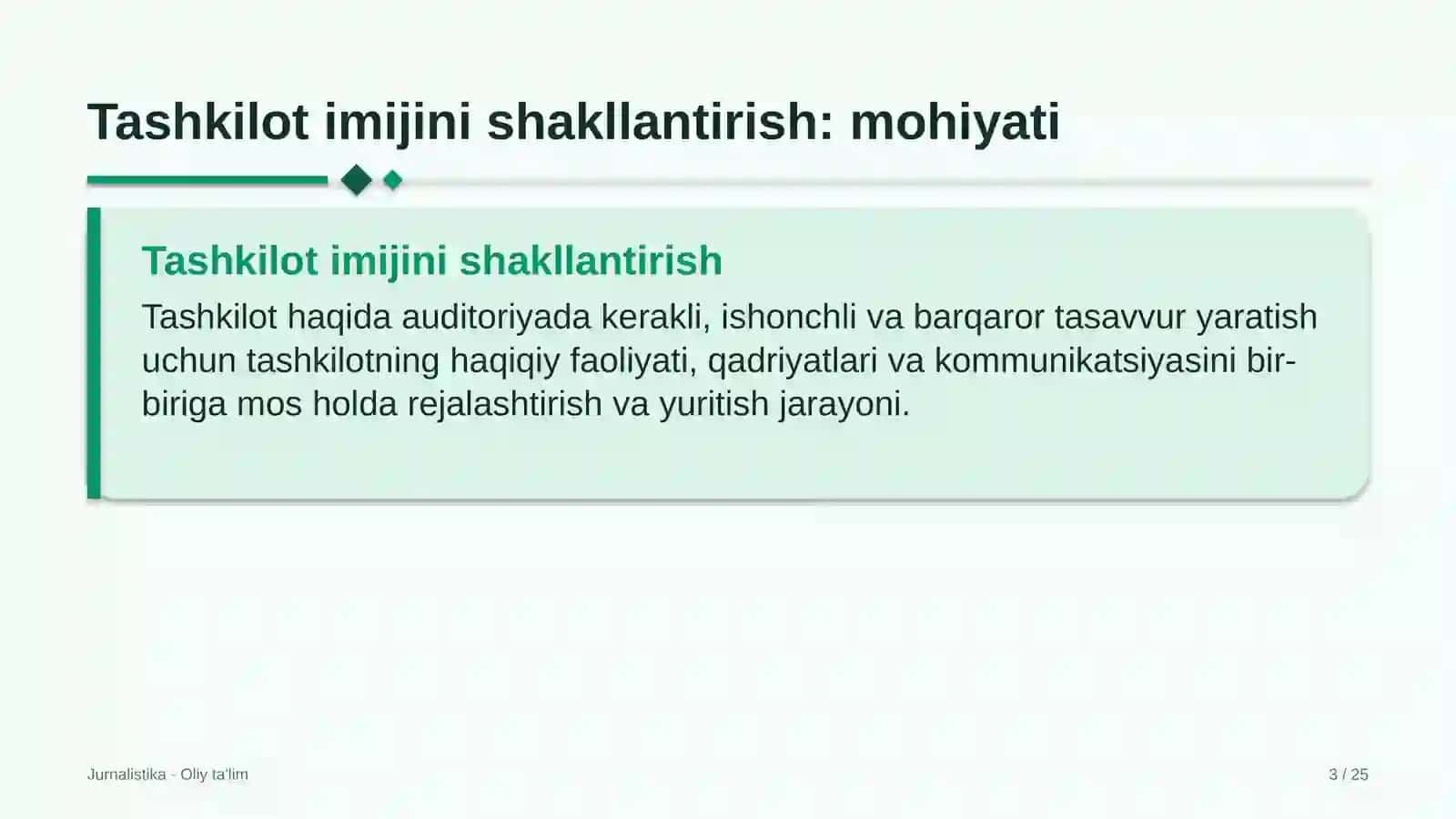 Til o'rgatish markazlarida tashkilot imijini shakllantirish 3