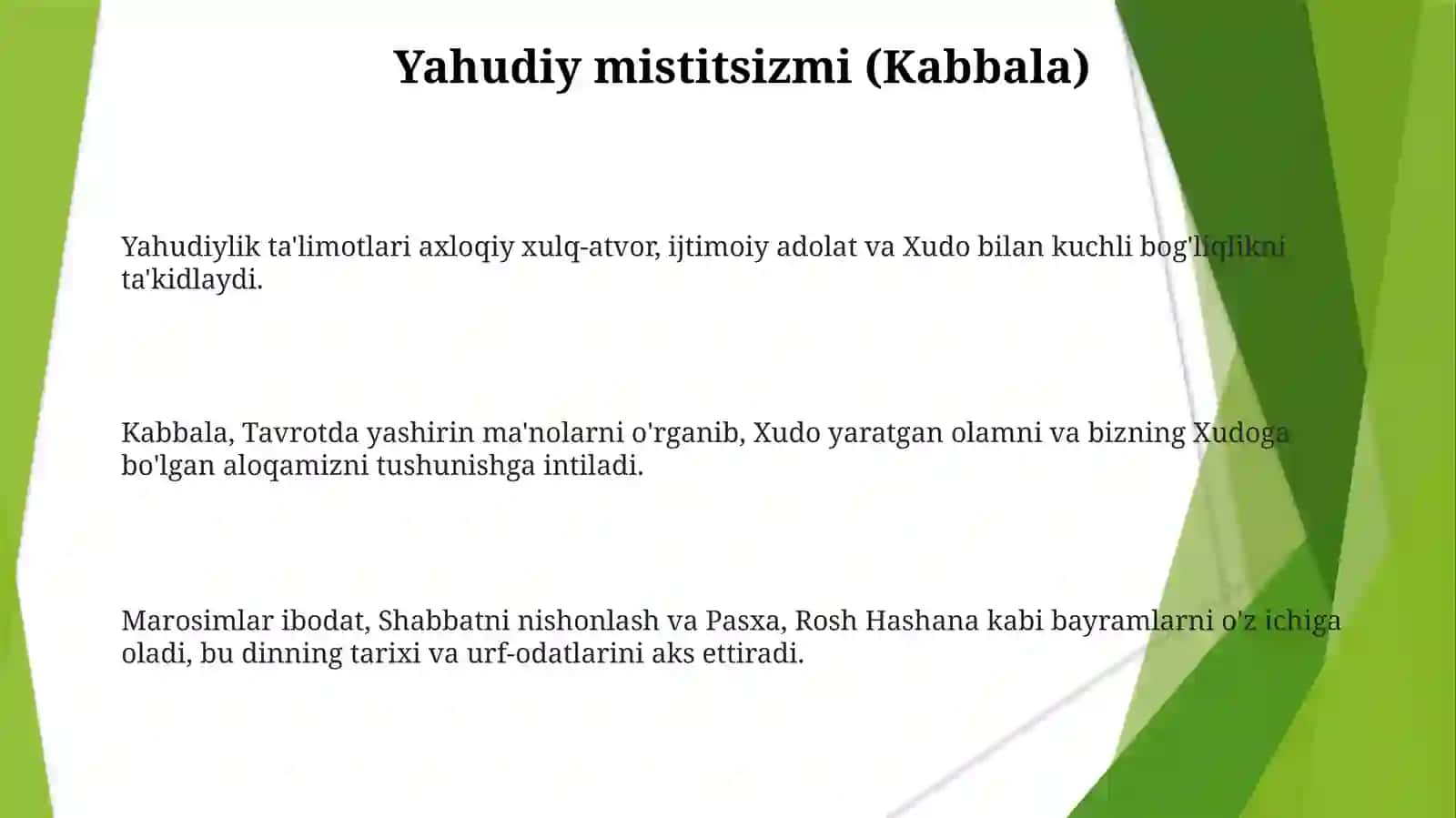 Yahudiylik Ta'limotlari 3