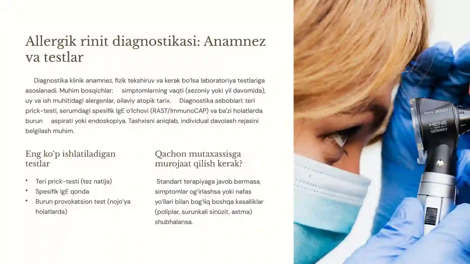 Allergik rinit: Zamonaviy davolash usullari 3