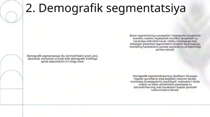 Bozorni Segmentlash Xususiyatlari 3