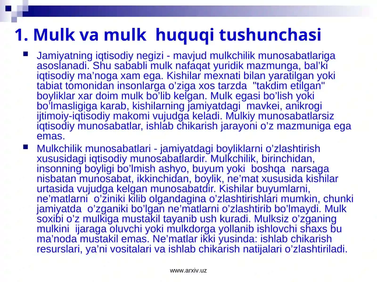 Mulk huquqi 3
