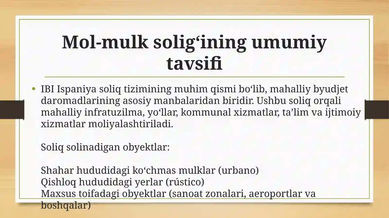 Ispaniya davlati mol mulk soligʻi 3