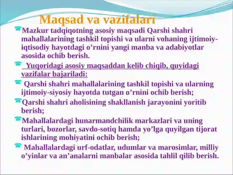 Qarshi shahri mahallalari tarixidan 3