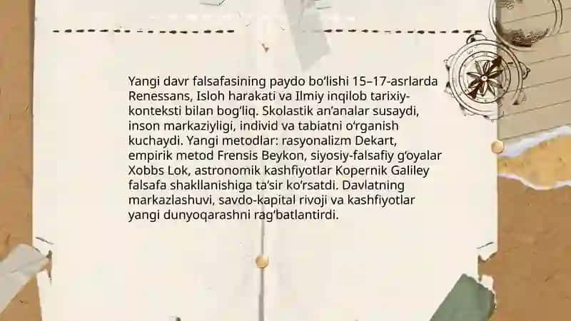 Yangi davr falsafasi 3