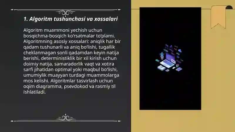 Algoritmlashtirish va dasturlash asoslari 3