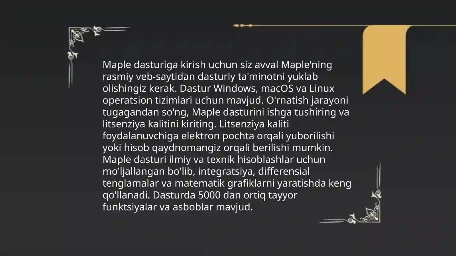 Maple dasturi 3