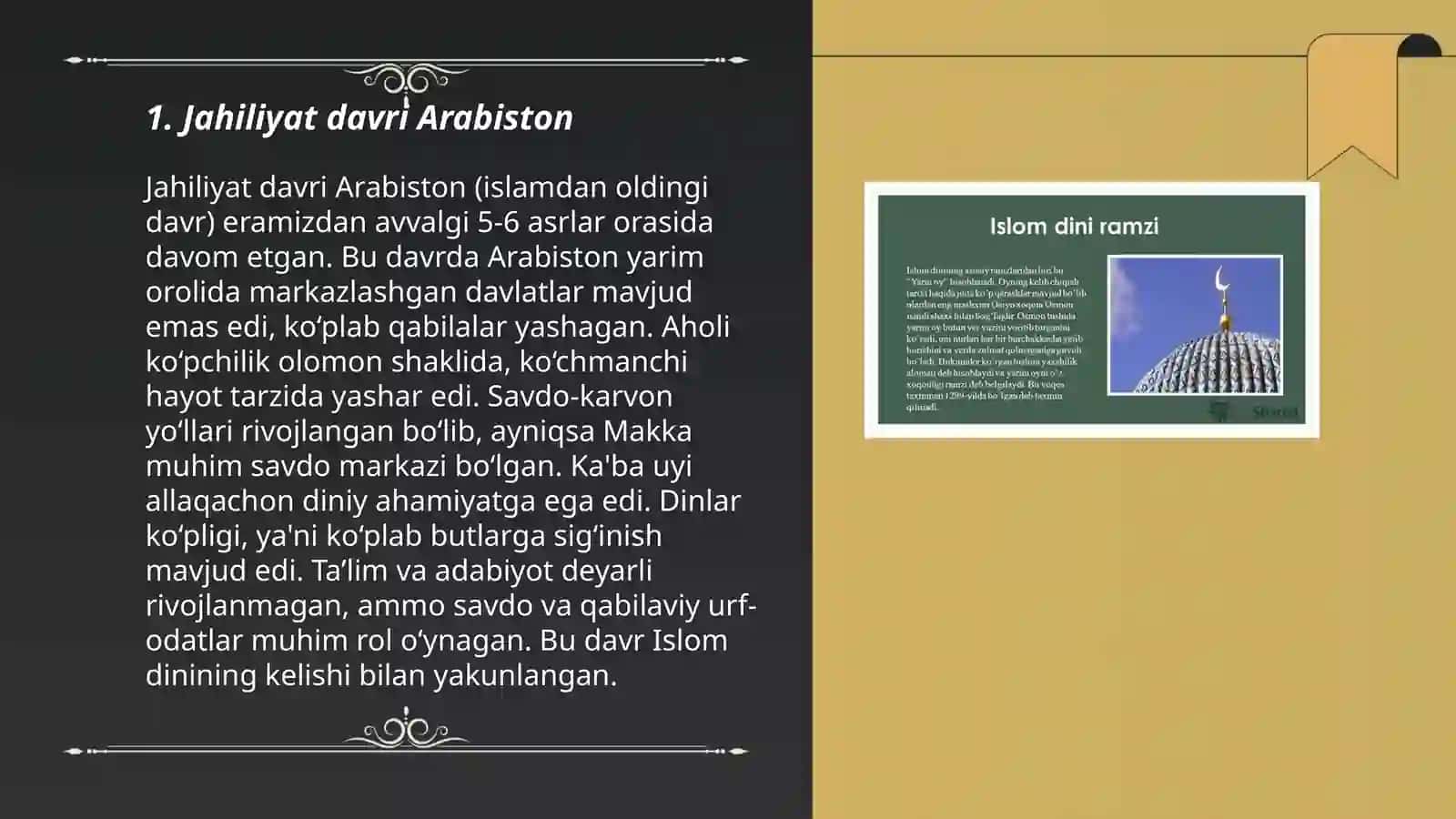 Islom dinining paydo bo'lishi 3