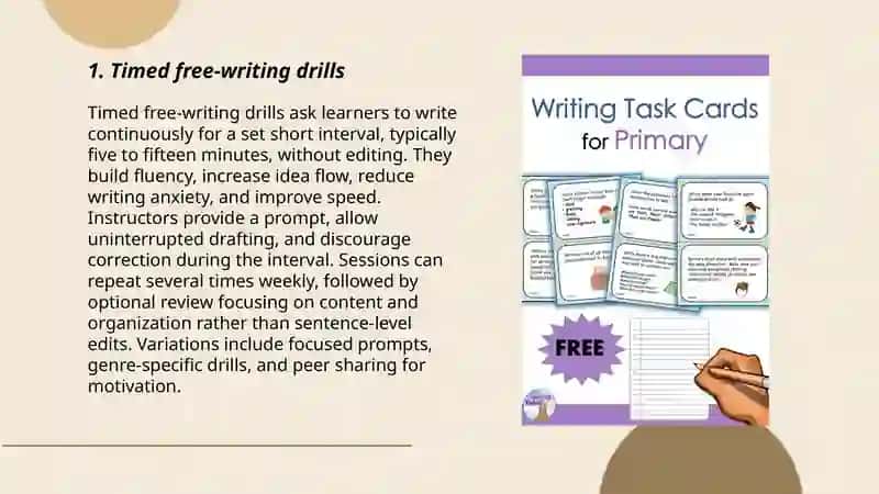 Tasks that promote fluent writing 3