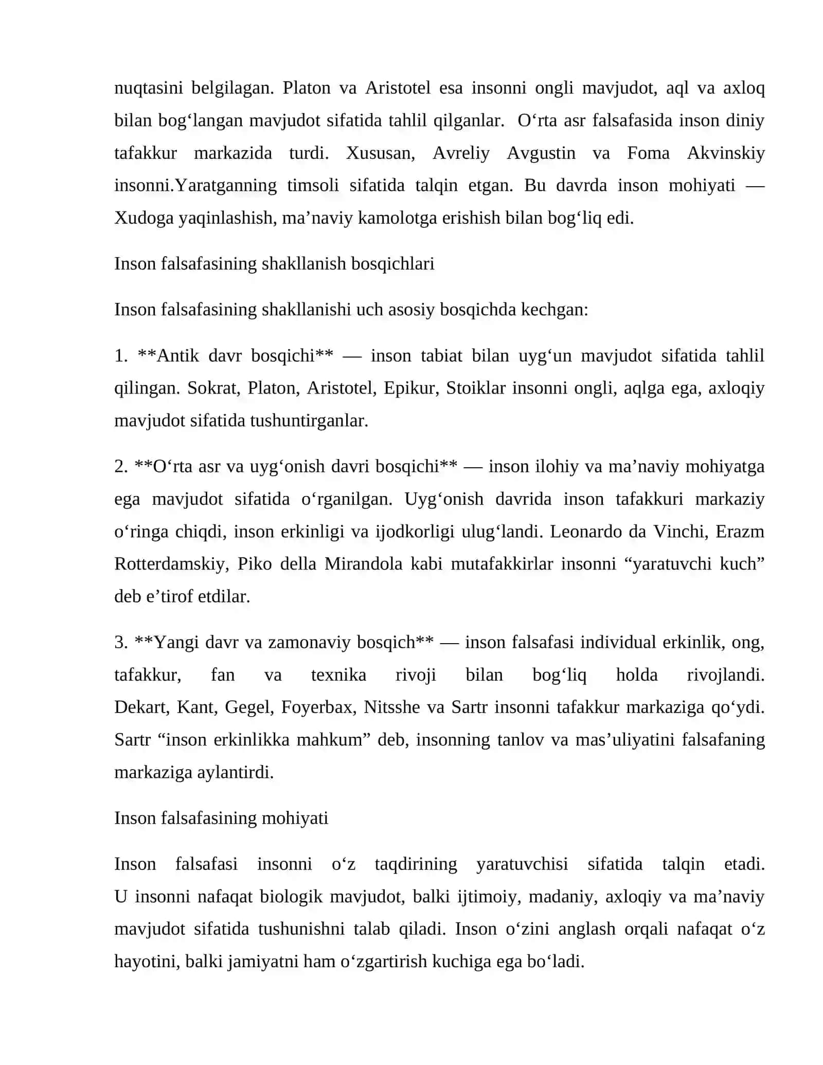 Inson falsafasi. Mustaqillik va islohotlarning ijtimoiy mohiyati 3