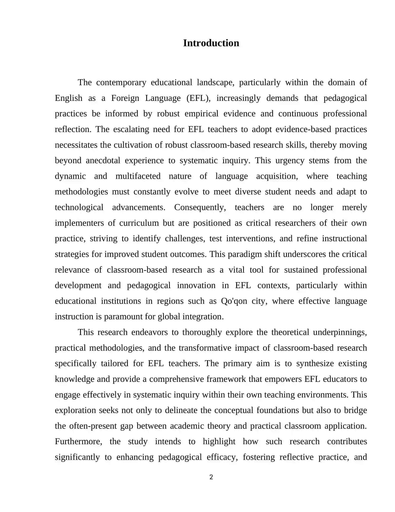 Classroom-based research for EFL teachers 3