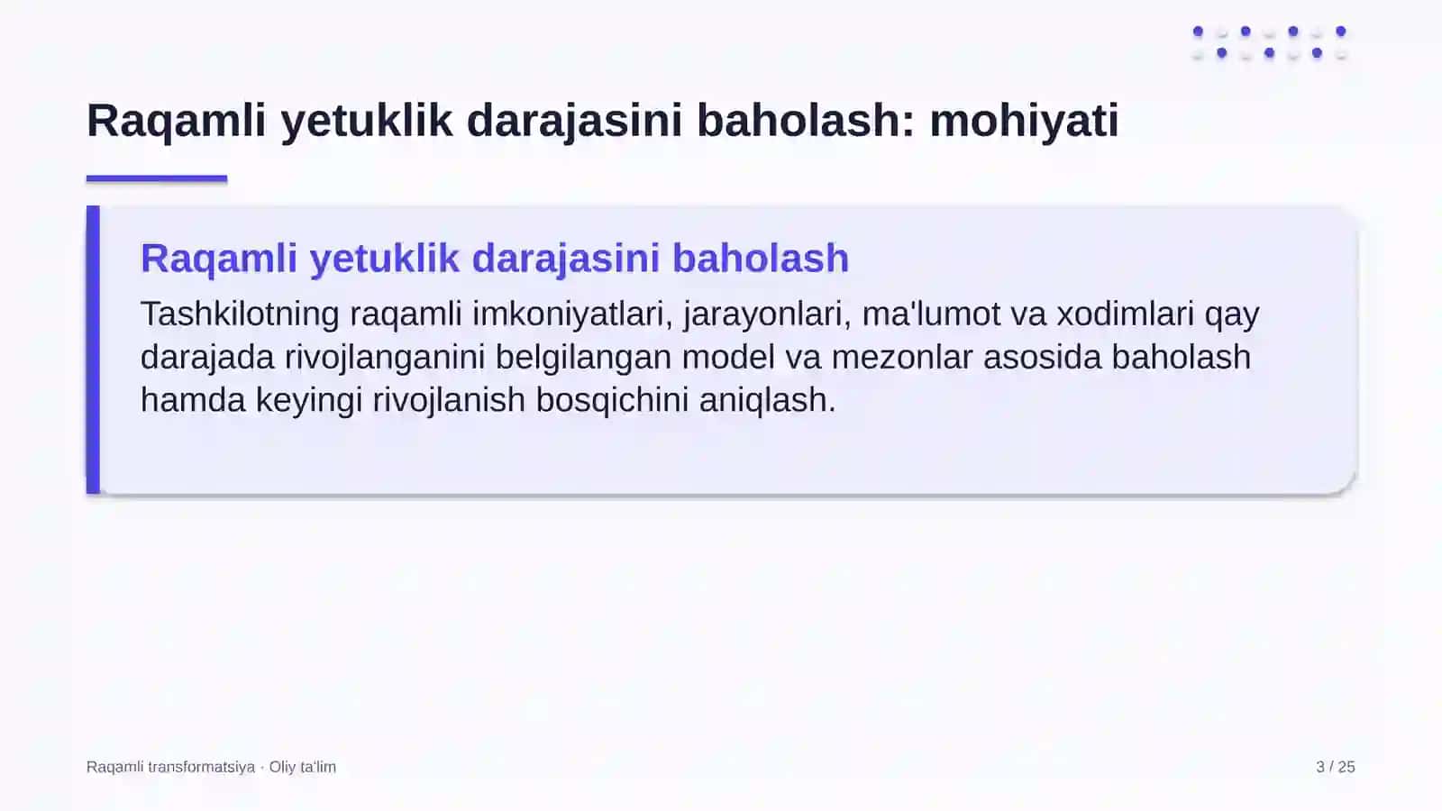 Yo'l xo'jaligida raqamli yetuklik darajasini baholash 3