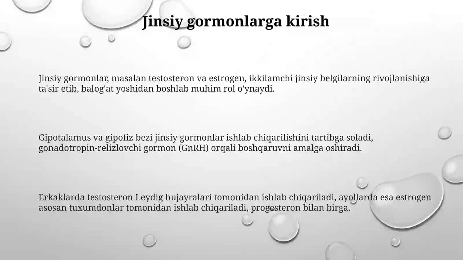 Jinsiy gormonlar 3
