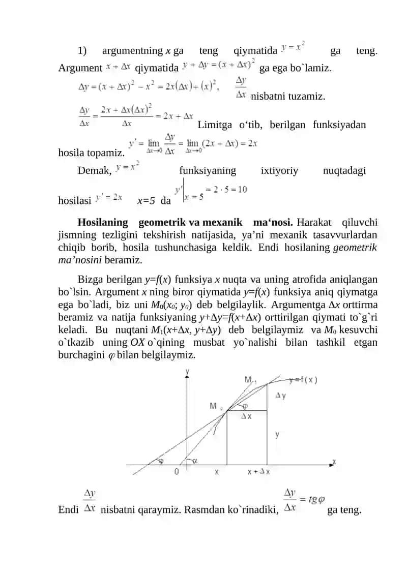 Funksiya hosilasi 3