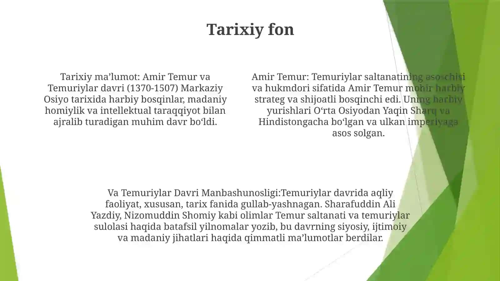 Amir Temur Va Temuriylar DavriManbashunosligi 3