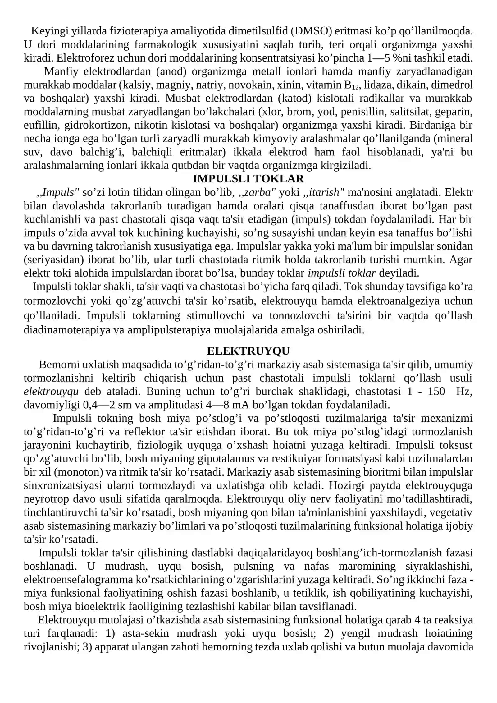 Elektr bilan davolash 3