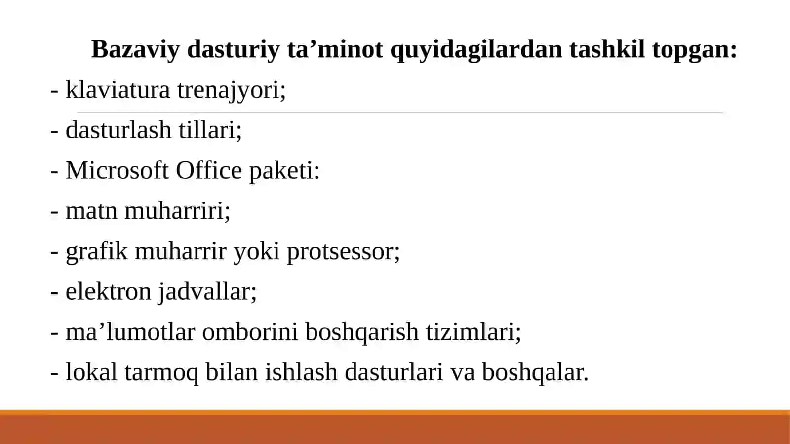 O'qitishning dasturiy ta'minoti 3