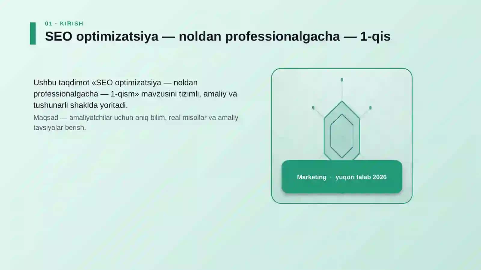 SEO optimizatsiya — noldan professionalgacha — 1-qism 3