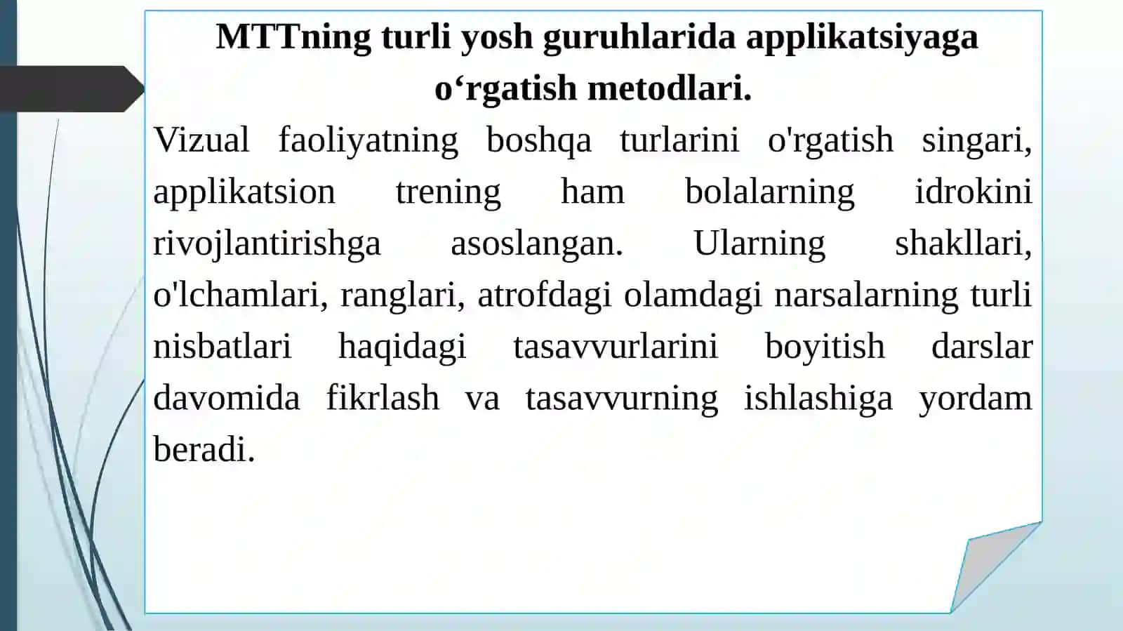 Maktabgacha yoshdagi bolalarni applikatsiya ishlariga o‘rgatish 3