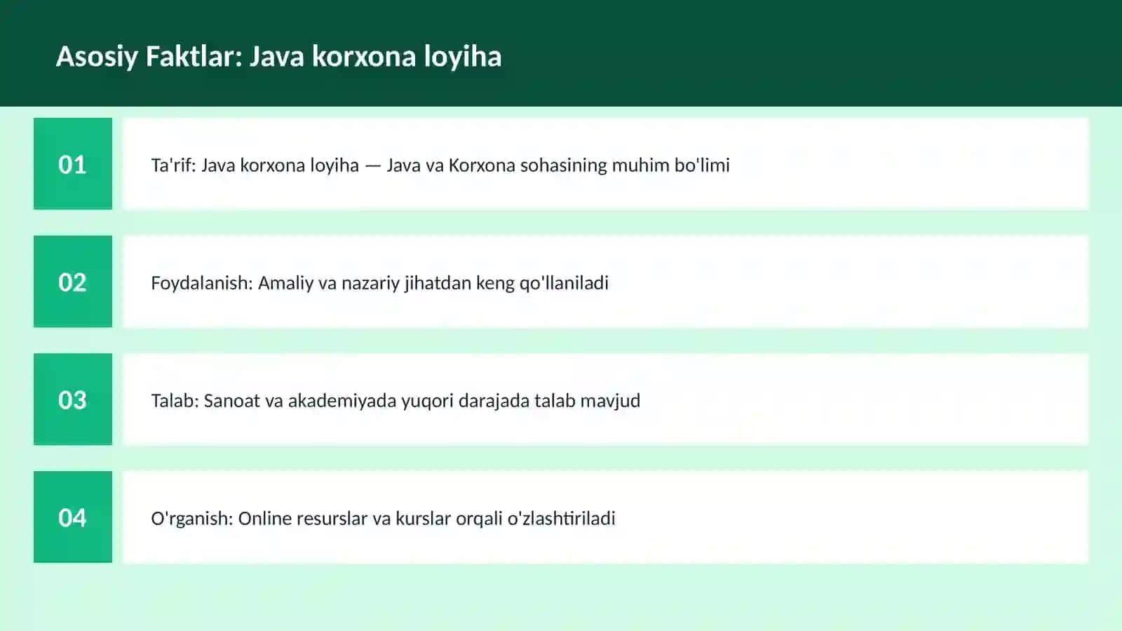 Java korxona loyiha 3