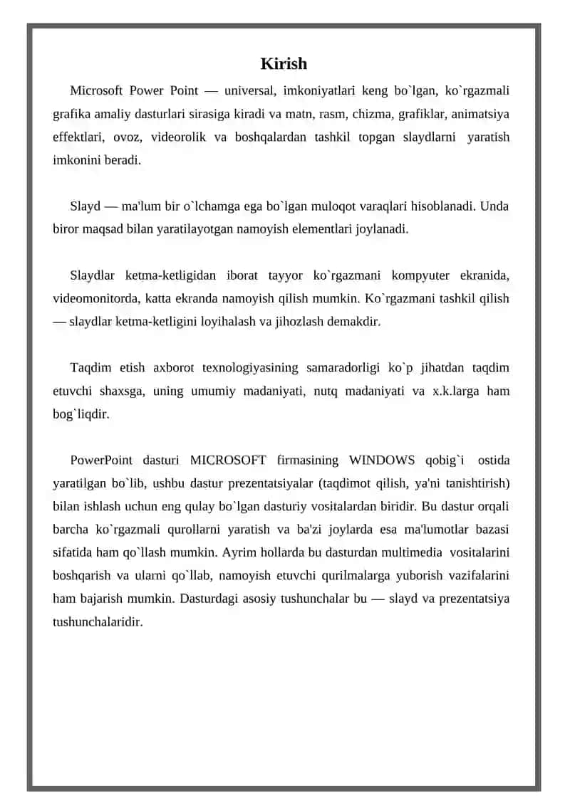 Microsoft Power Point dasturi 3