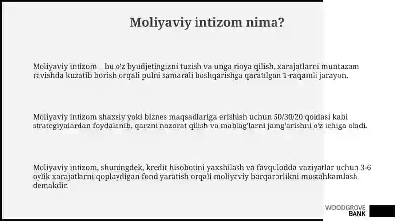 Moliyaviy intizom 3