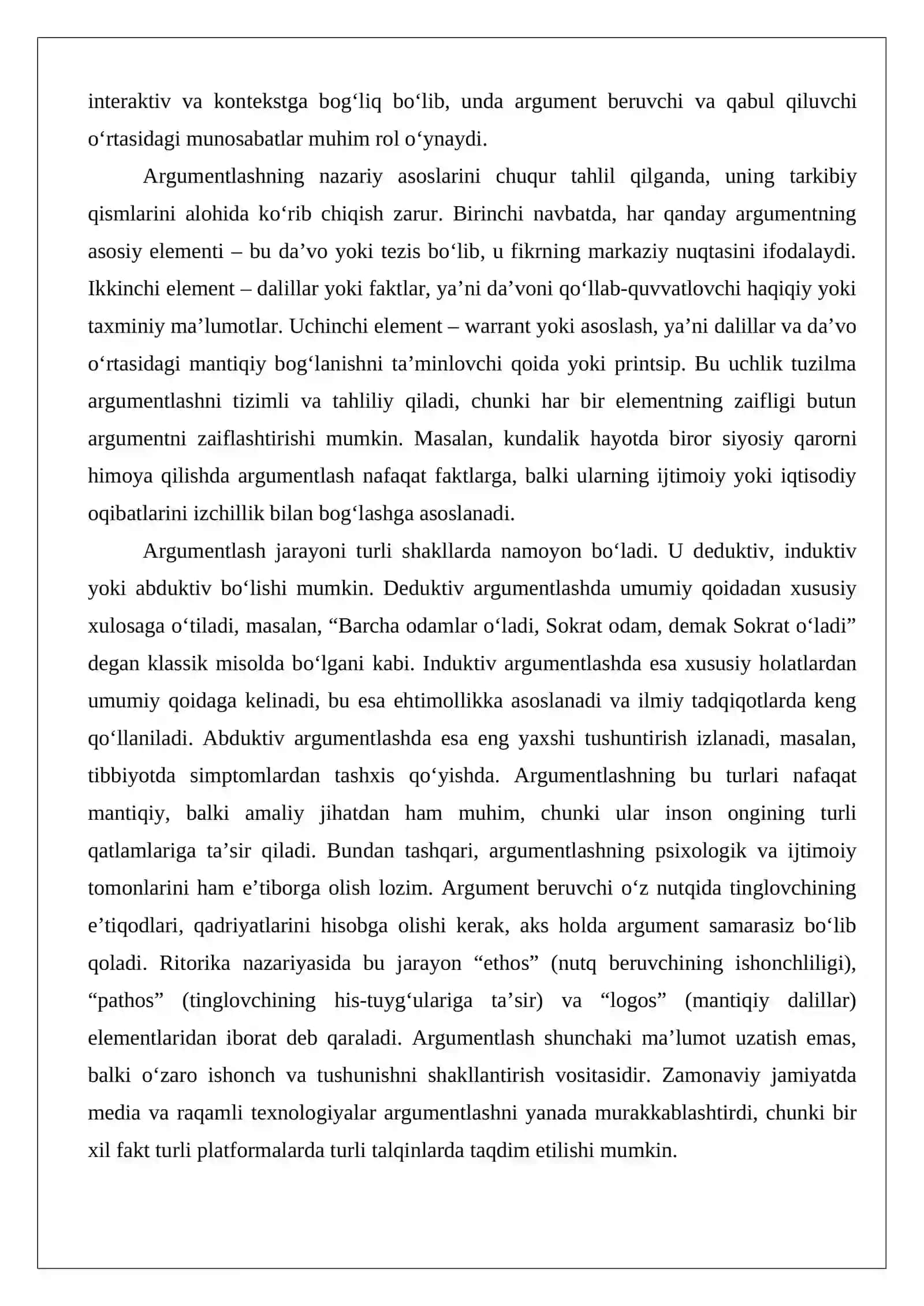 Badiiy argumentlash 3