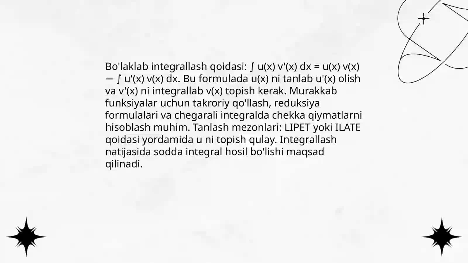 Bo'laklab integrallash 3