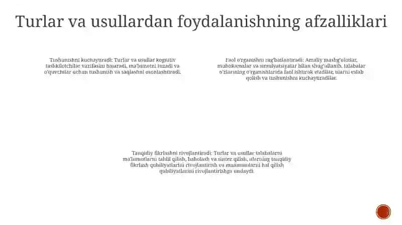 Ta'Lim Pedagogikasida Tarbiya Turlari Va Usullaridan Foydalanish Imkoniyatlari 3