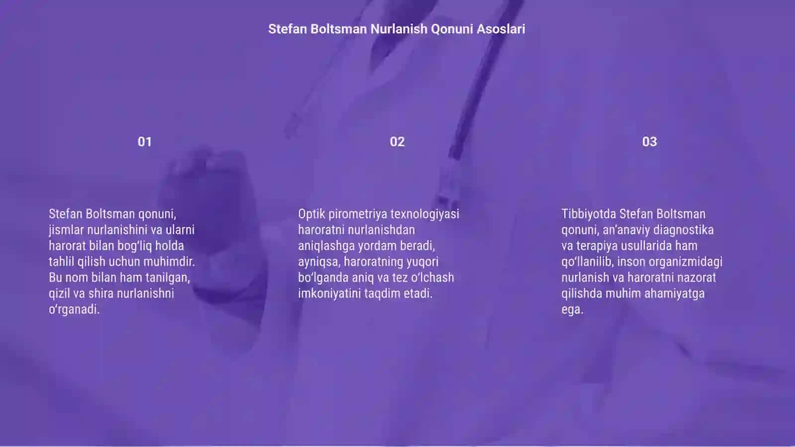 Stefan Boltsman Nurlanish Qonuni 3