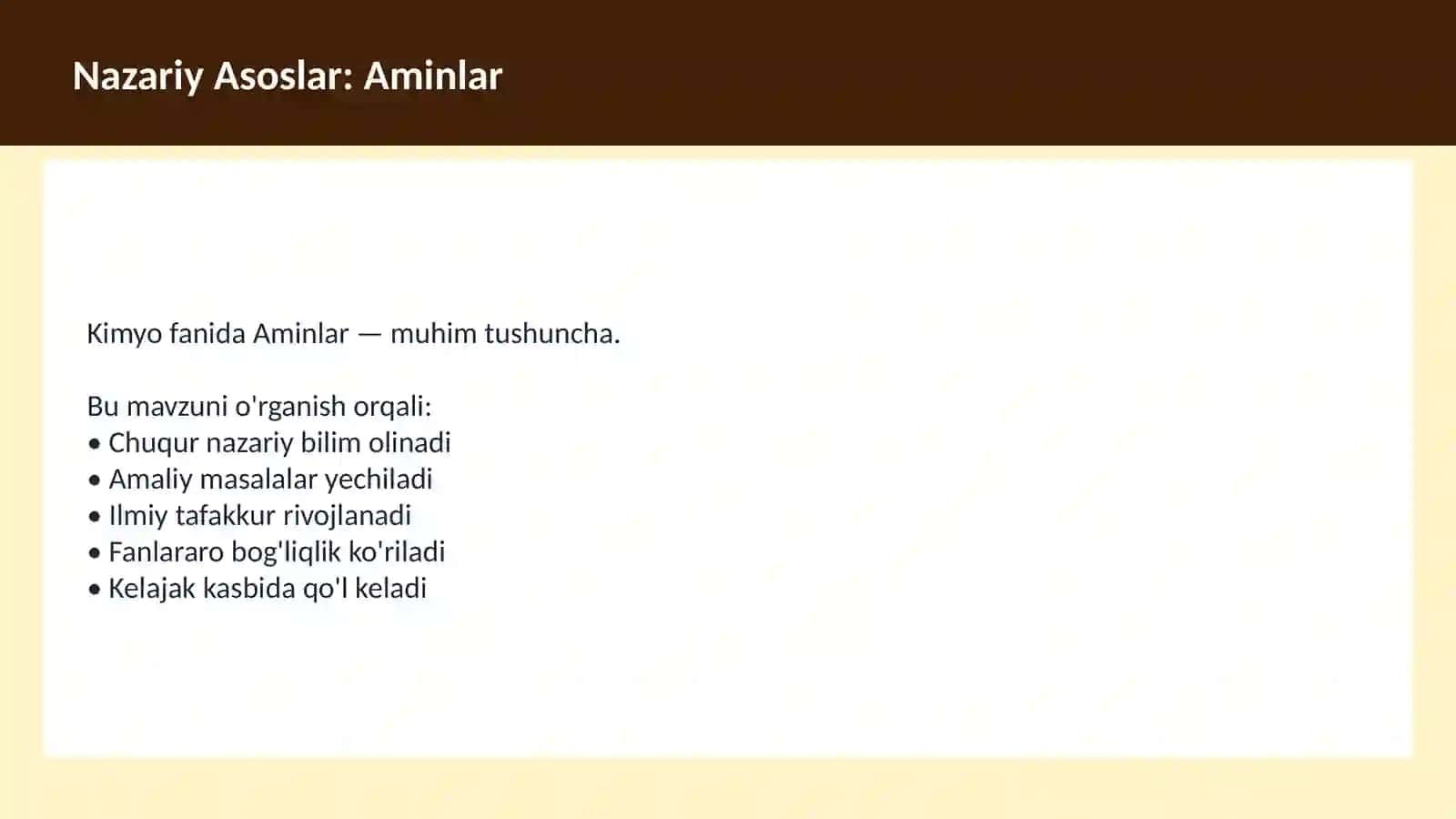 Ketonlar O'qituvchilar va talabalar uchun dars ishlanma 3