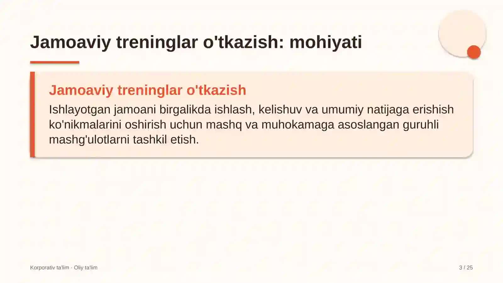 Elektrotexnika sanoatida jamoaviy treninglar o'tkazish 3
