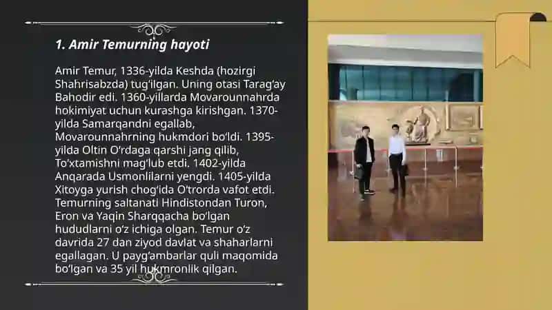 Amir Temurning hayoti 3