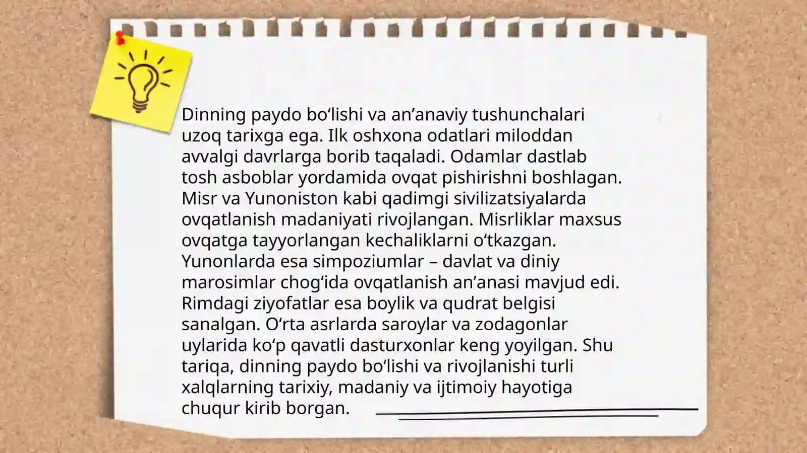 Dinning paydo boʻlishi tarixi 3
