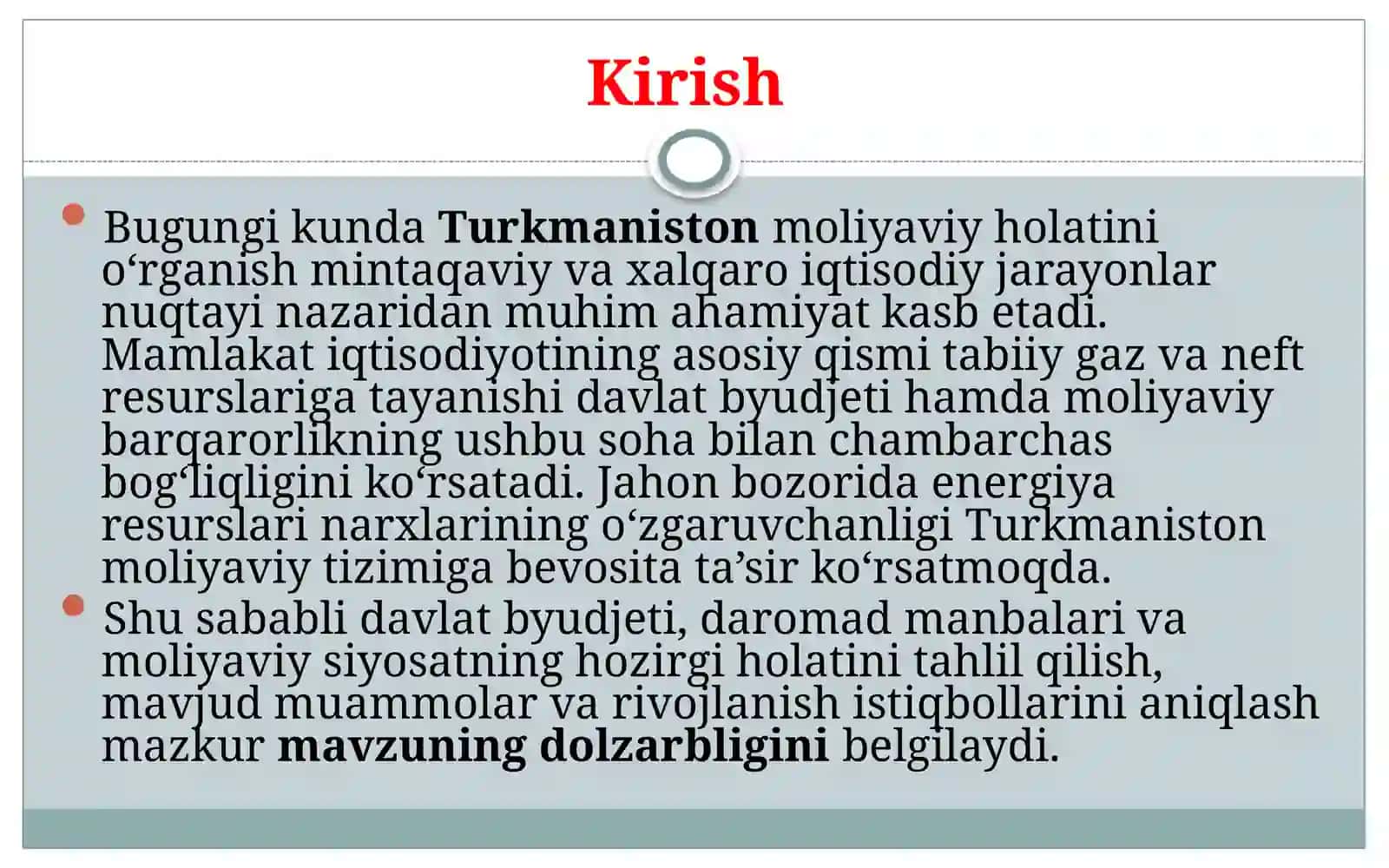 Turkmaniston moliyaviy holati 3