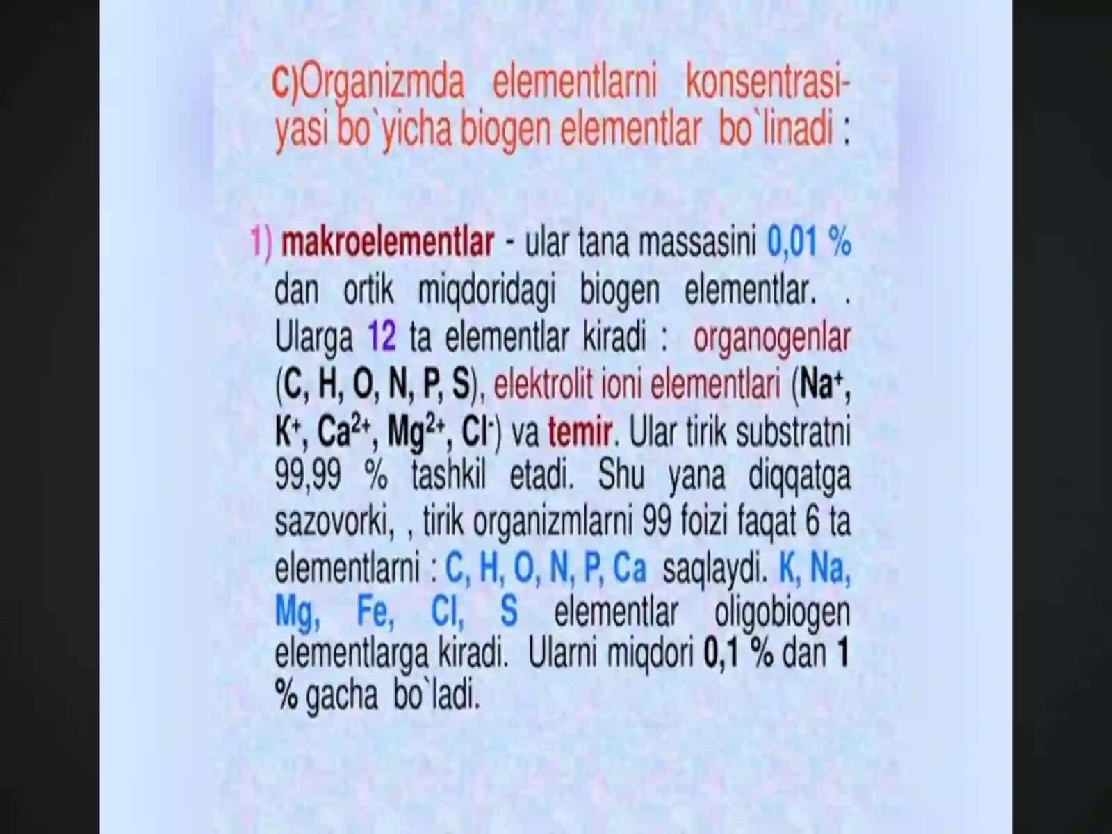 Biogen elementlar 3