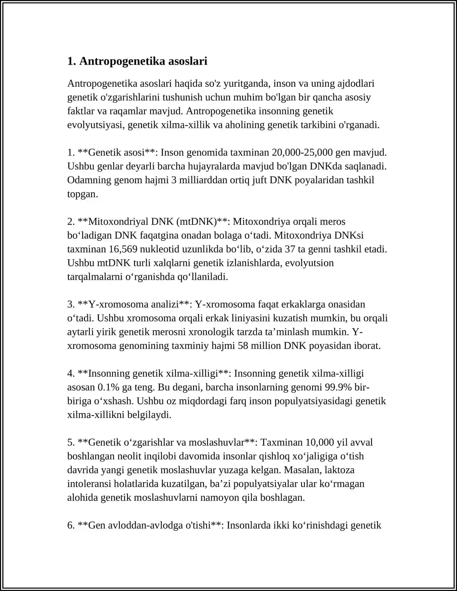 ANTROPOGENETIKA USULLARI BIOKIMYOVIY SITOGENETIK USUL 3