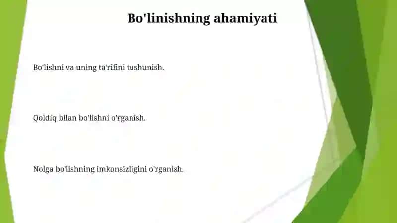 Bo'linish va uning ta'rifini tushunish 3