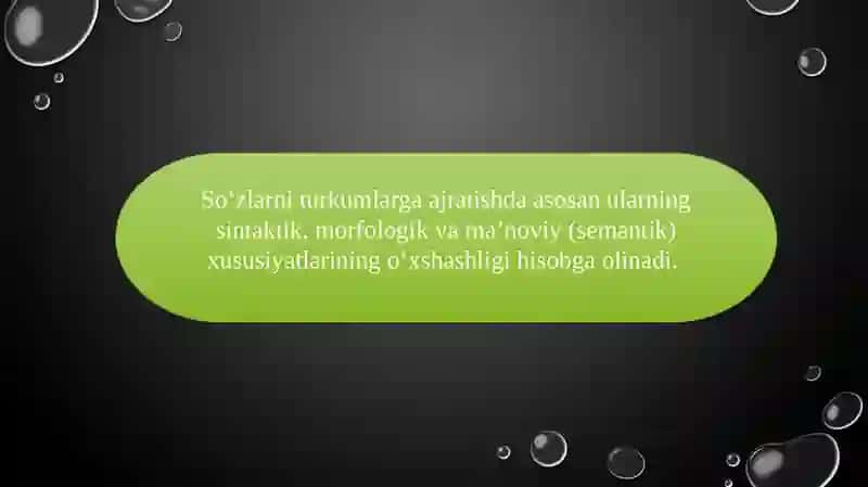 Ismlar guruhiga kiruvchi so’zlar 3