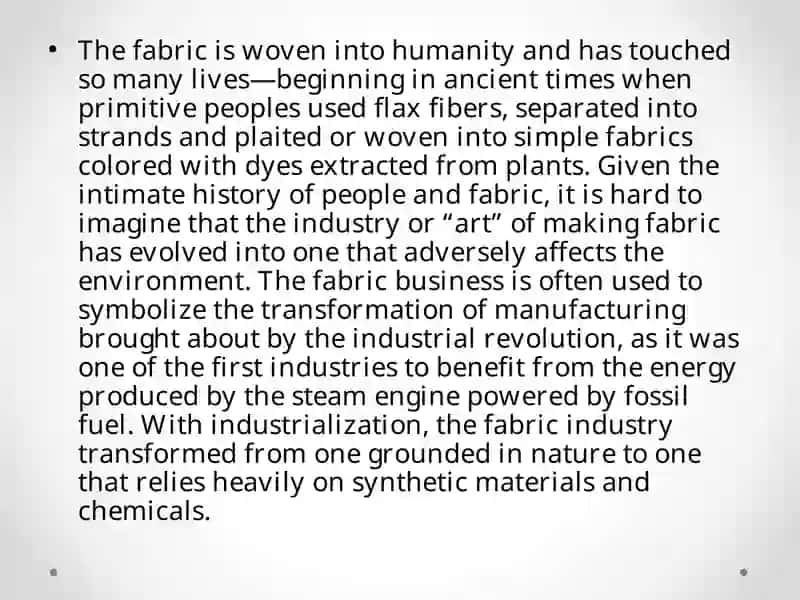 History of Textile Fabrics 3