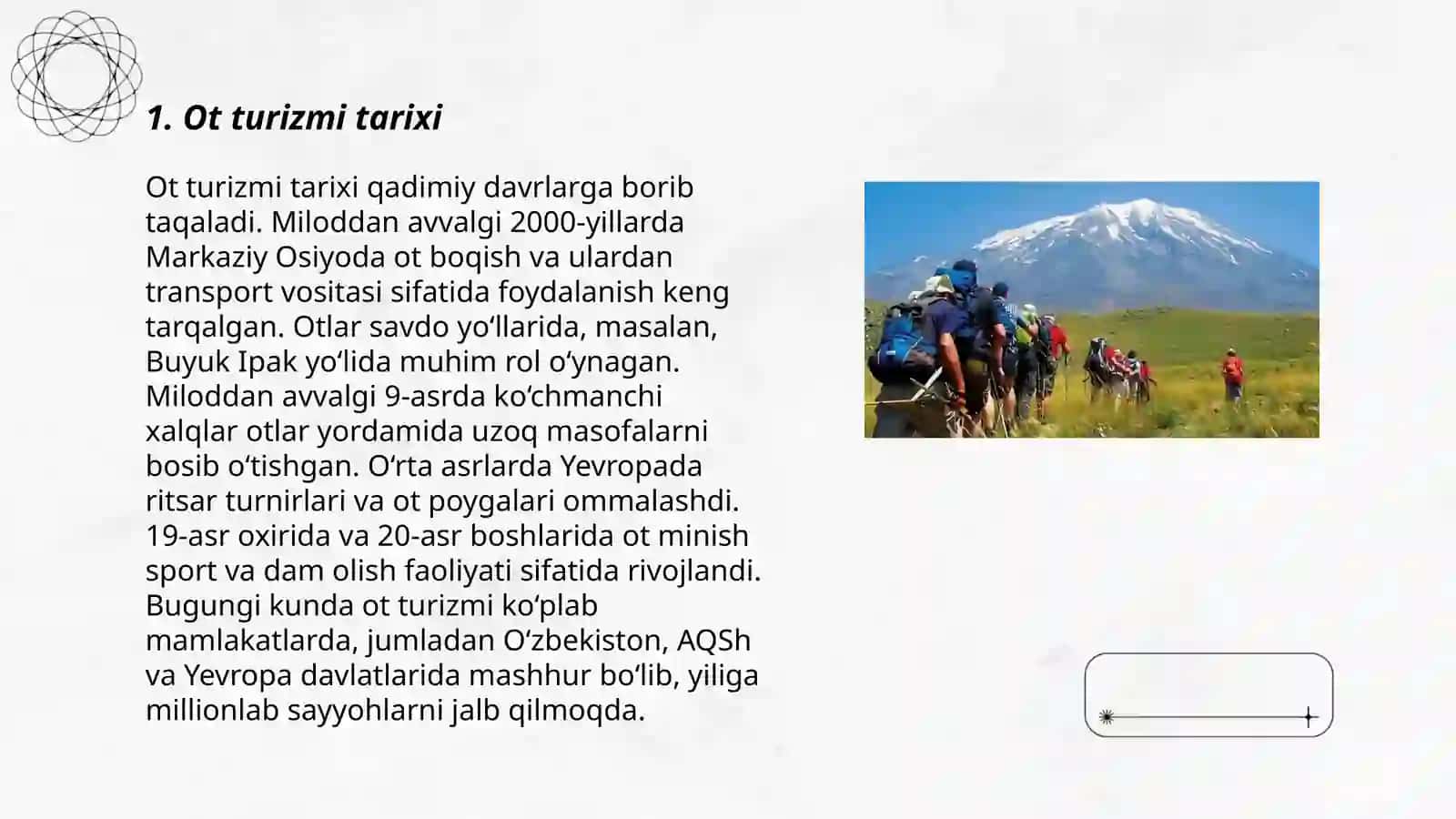 Ot turizmi tarixi 3