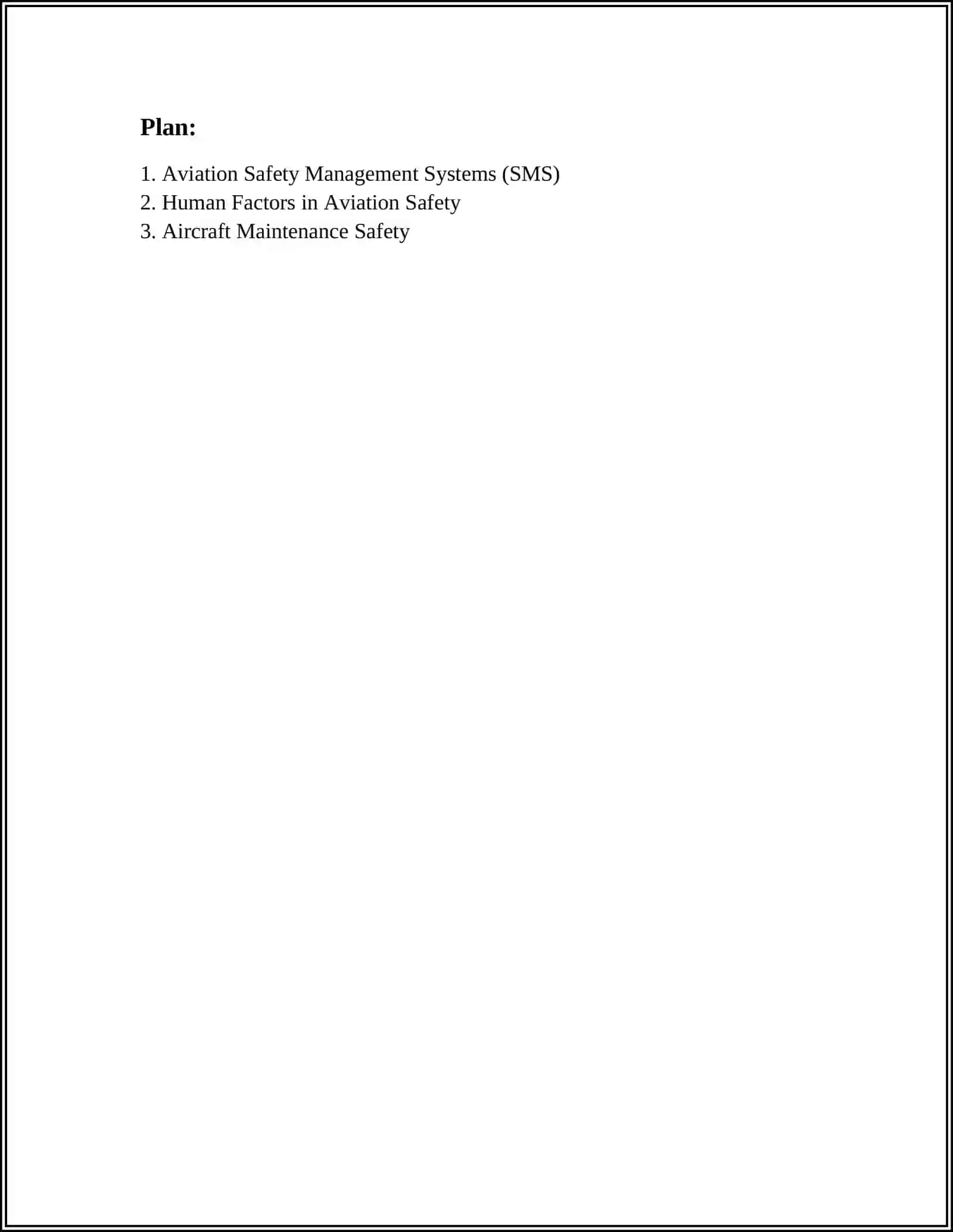 AVIATION SAFETY AND FLIGHT SAFETY 3