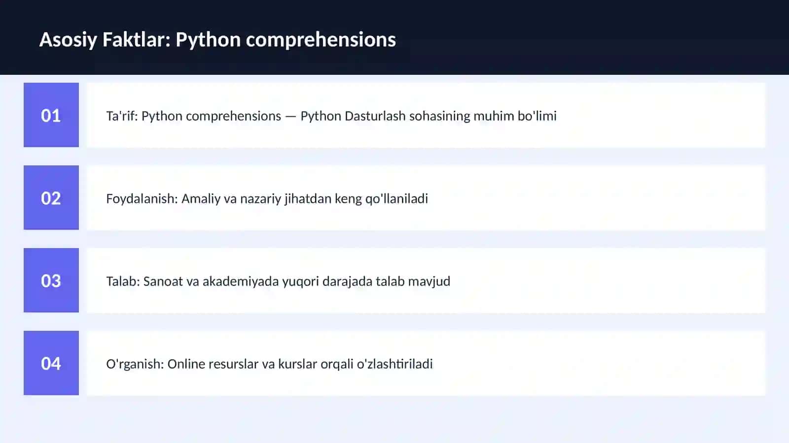 Python comprehensions 3