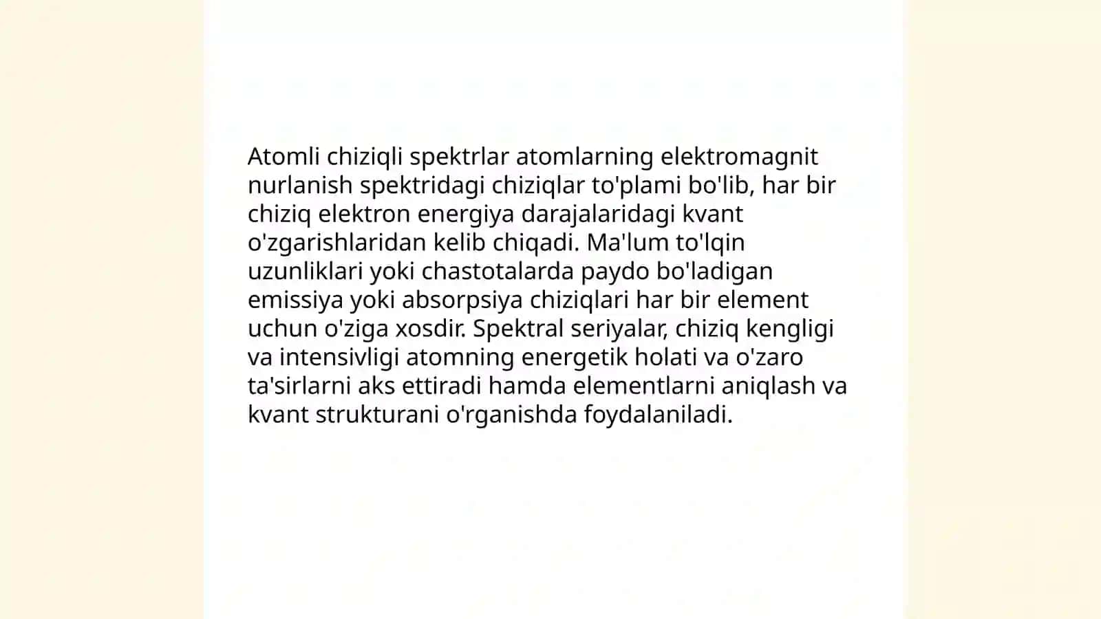 Atomli chiziqli spektrlari 3